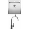 Blanco CLARON 400-IF/A nerez Durinox s excentrom PushControl 523392 + Blanco MIDA chróm 517742