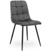 Jedálenská stolička DENVER zamatová, čierna / grafitová