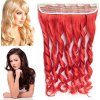 Clip in pás vlasov - vlnité kučery 55 cm - odtieň RED