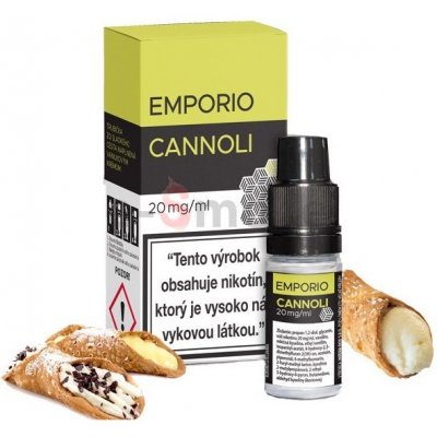 10 ml Cannoli Emporio SALT e-liquid, obsah nikotínu 12 mg