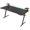 Genesis Holm 510 RGB - herní stůl s RGB podsvícením, 160x75cm, 3xUSB 3.0, bezdrátová nabíječka NDS-1732