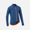 BTWIN Detská cyklistická bunda 500 modro-oranžová 141-150 cm