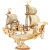 RoboTime drevené 3D puzzle Japonská plachetnica