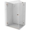 MEXEN/S - Lunar-B sprchovací kút dvere krídlové ľavá 95 x 90, transparent, ružové zlato 832-095-090-60-00-L