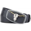 Kožený opasok TAURUS, šírka 4cm, Slovenská výroba - Čierna