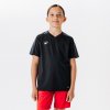 Kipsta Futbalový dres Essentiel s krátkym rukávom čierny