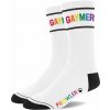 Prowler Gaymer Socks, biele bavlnené ponožky s nápisom