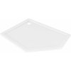 Mexen Flow Slim, ľavostranná päťuholníková sprchová vanička 100 x 90 cm, biela lesklá, 46P109010L