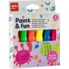 Tempera, sada, v tube so štetcom, APLI Kids PaintFun, 6 rôznych neónových farieb