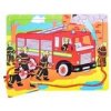 Bigjigs Toys Drevené puzzle hasiči 9 dielikov