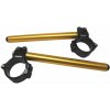 ACCOSSATO Aluminium-forged clip-ons ACCOSSATO CP003 with metal clamp composed of 2 half-rings 10 degrees inclination, gold