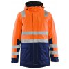 Blåkläder AB 4495 Zimná reflexná bunda oranžová/námornická modrá