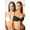 Dorina 2PACK Podprsenka Emersyn vystužená čierno-krémová 70/A