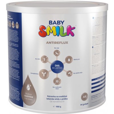 BABYSMILK Antireflux - Potravina na osobitné lekárske účely pre dojčatá s Colostrom (Od narodenia) 900 g