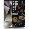 Picasee silikónový čierny obal pre Samsung Galaxy S24 Ultra S928B 5G - STICKERS x TAGS