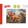 GOKI Dřevěné Dinosauři Triceratops 24 dielov
