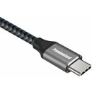 PremiumCord ku31ct1 USB 3.2 Gen 1 USB-C male - USB-C male, bavlněný oplet, 1m