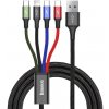 Baseus CA1T4-B01 Fast 4in1 Kábel Lightning, 2x USB-C, MicroUSB 3.5A 1.2m Black