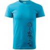 Hory bicykel úsmev - Klasické pánske tričko vyššej gramáže - 3XL ( Svetlý tyrkys )