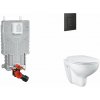 Grohe Uniset Set predstenovej inštalácie, klozetu, dosky SoftClose a tlačidla Even, phantom black SANI15BB5101-GR
