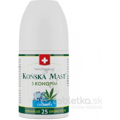 Swiss Medicus Konská Masť s konopou chladivá masážny roll-on 90 ml