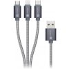 Connect IT WIREZ 3in1,Univerzálny nabíjací kábel 1,2m (CI-1229) CI-1229