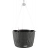 Samozavlažovací plastový závesný kvetináč Lechuza Nido Cottage Ø 35 cm antracit