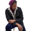 GAP 736375-00 Džínová bunda sherpa Černá