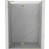 Mexen Lunar L sprchové dvere otočné ľavé 130 cm, transparentné, zlatý brúsený - 834L-130-000-55-00-L