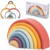 Viga Toys VIGA PolarB Drevené dúhové puzzle Montessori kreatívne bloky