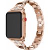 AppleKing kovový remienok posiaty kamienkami na Apple Watch 41 mm / 40 mm / 38 mm - ružovozlatý - možnosť vrátiť tovar ZADARMO do 30tich dní