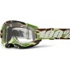 100% STRATA 2 NEW okuliare War Camo číre plexi
