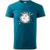 Florbal lopta v triku - Klasické pánske tričko vyššej gramáže - XS ( Petrolejová )