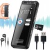 PRENOSNÝ DIGITÁLNY DIKTAFÓN NA HODINY, STRETNUTIA, REDUKCIA ŠUMU + TF KARTA 64 GB