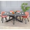 Interex design Stolová konštrukcia MARBELLA / Čierna matná 709 mm