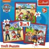 Trefl Puzzle Tlapková patrola: Veselí psíci/3v1 (20,36,50 dielikov)