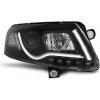 TUNING-TEC Predné svetlá, AUDI A6 C6, 2004-2008, LED TUBE LIGHTS TRUE DRL BLACK