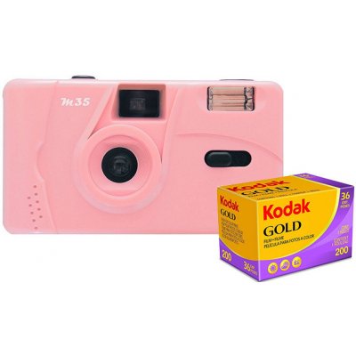 Kodak M35 ružový + farebný kinofilm Kodak 200/36