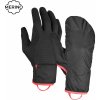Rukavice na snowboard ORTOVOX Wms Fleece Grid Cover black raven S 24/25 - Odosielame do 24 hodín