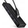 AXAGON HUE-C1C, 4x USB 5Gbps TRAVEL hub, USB-C napájací konektor, kábel USB-C 19 cm Axagon