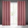 Tmavoružový záves na krúžkoch RITA 140x250 cm