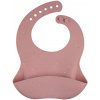 Canpol babies Podbradník silikónový s vreckom Dots ružový