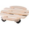 Slovakia Trend Strend Pro 255621 - Podstavec, 30x7 cm, pod kvetináč, na kolieskach, stojan, max. 50 kg, drevo, okrúhly