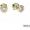 MOZA gold Náušnice MG2509 Farba kameňa: Biela, Farba Zlata: žlté Au