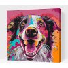 Vymalujsisam.sk Maľovanie podľa čísiel - Pes so svietiacimi farbami Veľkosť: 50x50cm, Rám: Na kartónovej doske