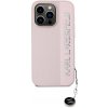 Karl Lagerfeld PU Saffiano Rhinestone Charm Zadní Kryt pro iPhone 15 Pro Pink KLHCP15LPSAKDGCP