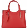 Talianske kožené kabelky luxusné na rameno Carina červené stredné