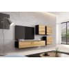 Cama Meble Obývačka VIGO 23 sivý mat/biely lesk 235 cm x x 40 cm