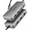 AXAGON HMC-CUB83X2, USB 10Gbps hub, 2x USB-A, USB-C, HDMI & DP 4k/144Hz, RJ-45, PD 100W, kabel 15cm (HMC-CUB83X2)