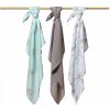 BabyOno bambusové Blue-grey 70x70 cm 3 ks